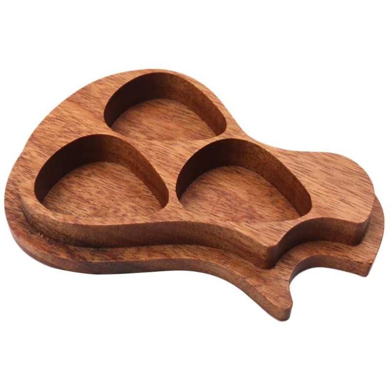 Púa de guitarra de madera hecha a mano y 3 púas de madera de olivo, púas para guitarra