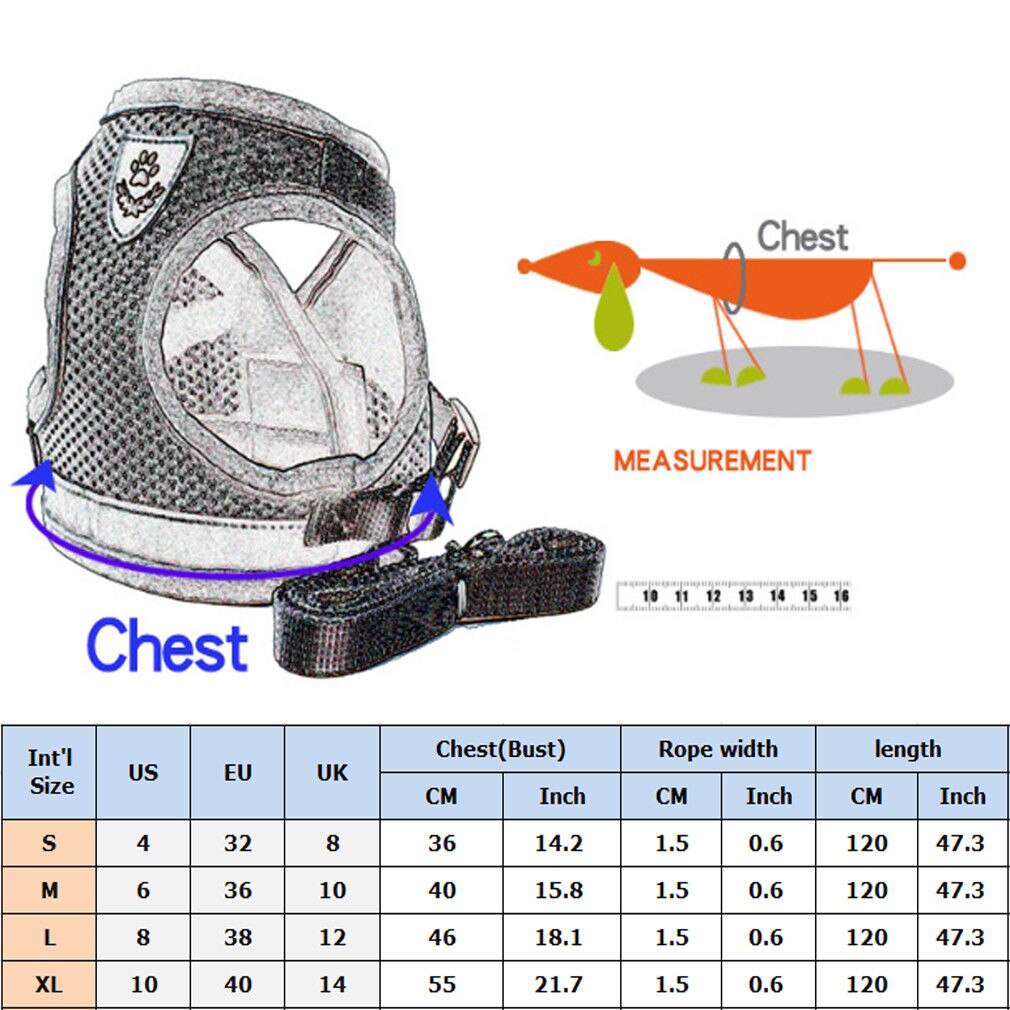 Pet Control Harness For Dog Soft Mesh Walk Collar Safety Strap Vest