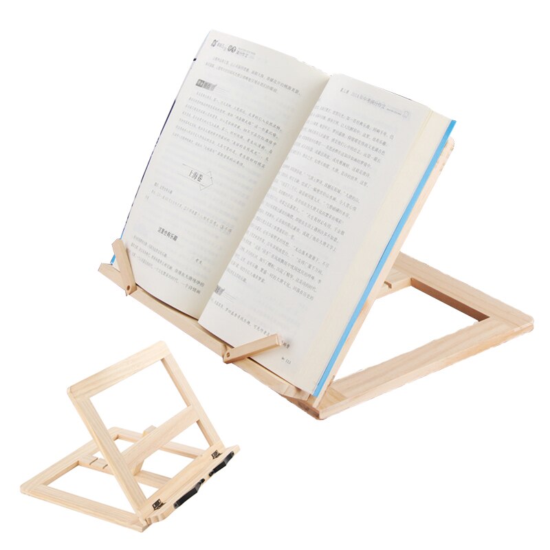 Træbørn læsestativ notebook stand anti-nærsynethed boghylde nodestativ tablet pc-støtte til hjemmekontorbrug