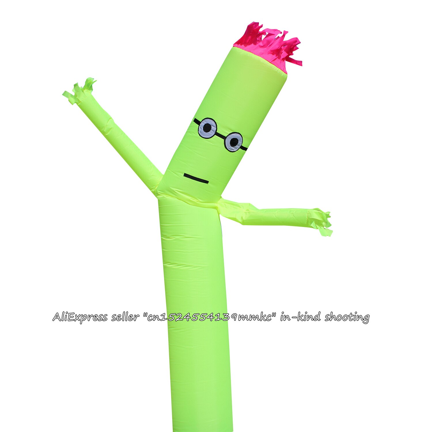 10FT 3M Air Dancer Sky Dancer Aufblasbare Rohr Puppet Wind Fliegen für 45CM Blowe (Fluoreszierende Gelb)