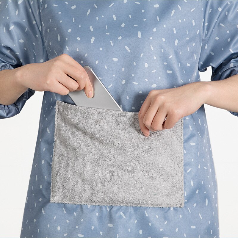 Tela para el hogar, delantal para limpiar a mano, Algodón puro, de cocina y cocina, mono a prueba de aceite