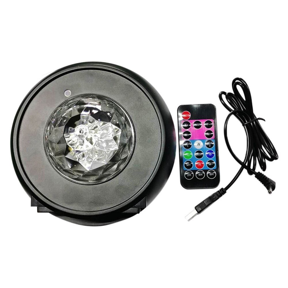 Remote Control Ocean-Wave Projector Light Night Lamp with 9 Modes Supported Card Reader/ USB/ BT Connected Music Speaker Player