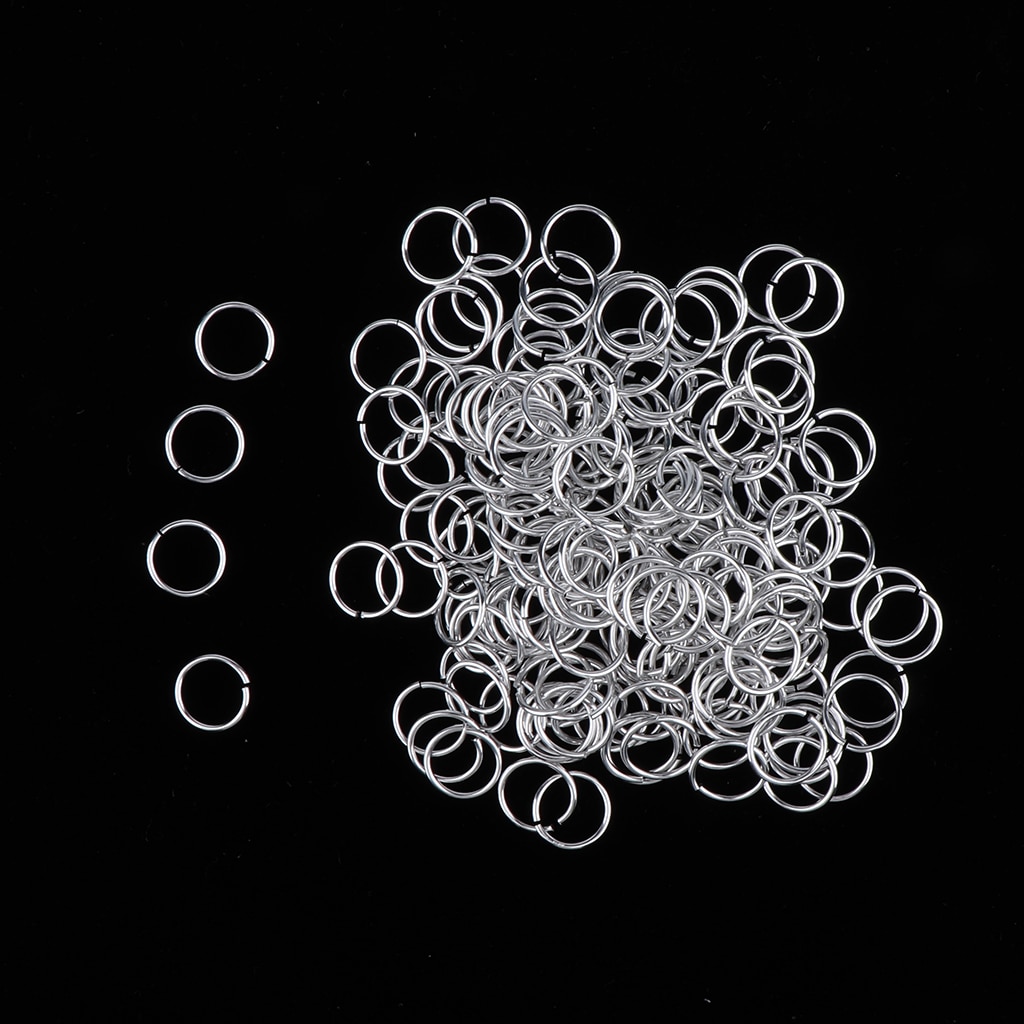 200 unids/pack 14mm anillos de Clip para el pelo decoraciones trenza lazo para cabello rastas de plata