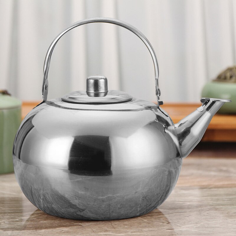 Stil rostfritt stål utsökt vattenkokare med filter kall vattenkokare icke-magnetisk klingande tekanna varm vin vattenkokare teservis: Silver 18cm