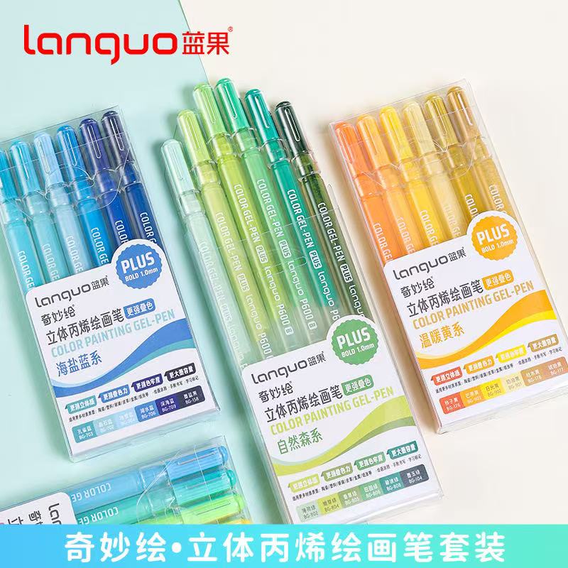 Aesthetic stationery back to school accessories graffiti Color markers acrylic marker Brush tip pens art supplies drawing pens