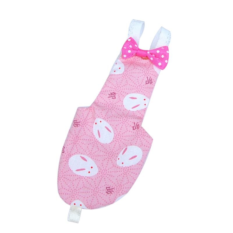 Bird Parrot Diaper Cockatiel Pigeons Medium Large Pet Birds Flight Suit Clothes Pet Birds Feces Pocket: Pink rabbit / L
