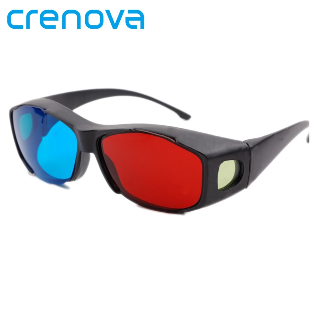 CRENOVA Red Blue 3D Glasses VR Glasses For Home Movie Theater Projector For Full HD 1080P Videos