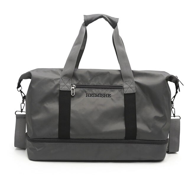 Top Handbag Women Men's Travel Duffel Bag Causal Male Duffle Shoulder Bag Large Capacity Crossbody Bags Tote: Gray