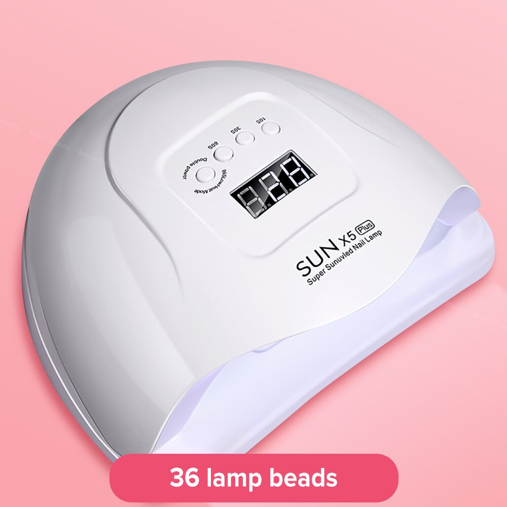SUN X5 Plus X5 Max UV LED Lamp For Nails Dryer 80W LED Lamp For Manicure UV Light For Gel Nail Lamp Drying Lamp For Gel Varnish: White X5 Plus / EU