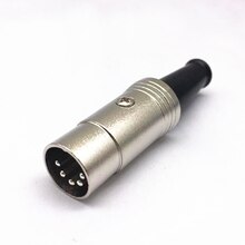 5 Pin Din Midi Connector Kabel Lead Audio Adapter 60X16Mm Mannelijke Inline Plug Heavy Duty Kabel Klem met Flexibele Trekontlasting