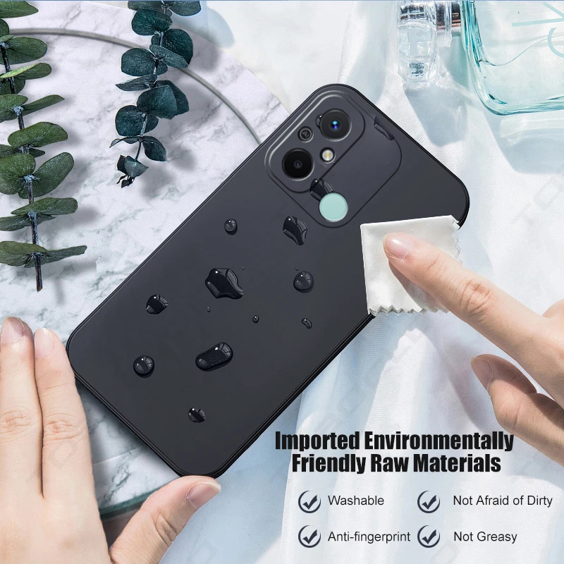 Luxe originele zachte hoes van vloeibaar siliconen voor xiaomi redmi 12c , redmi 12c red  mi 12c global version 12 c hoesje