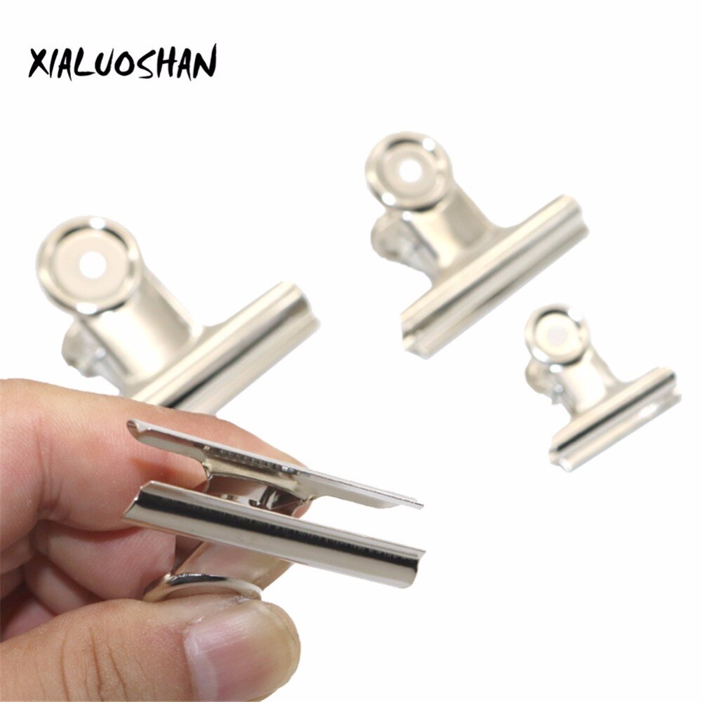 10 st metall sedelklämma silver bulldog klämma rostfritt stål biljett clip brevpapper räkningar metall klämma kontor skolmaterial