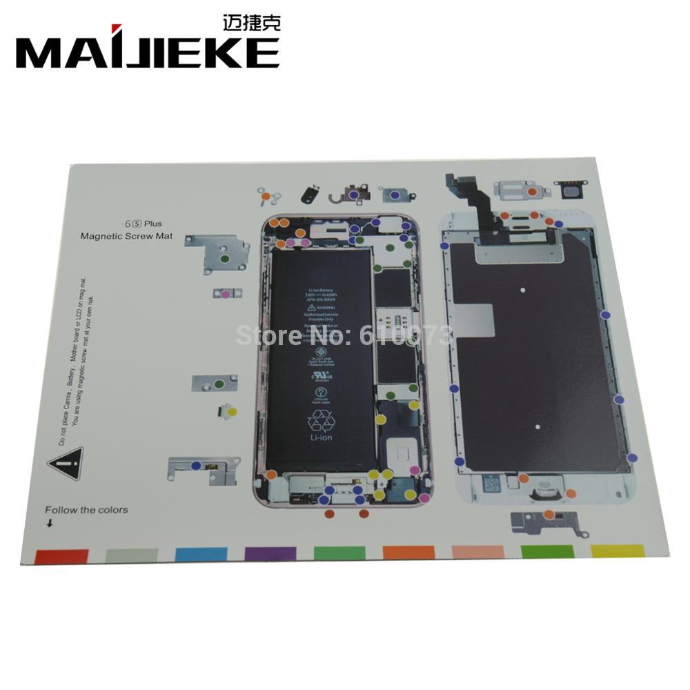 MAIJIEKE magnetische schroef mat werk pad voor iphone 8 7 6 s 6 plus Professionele Gids Pad Mobiele Telefoon Reparatie gereedschap