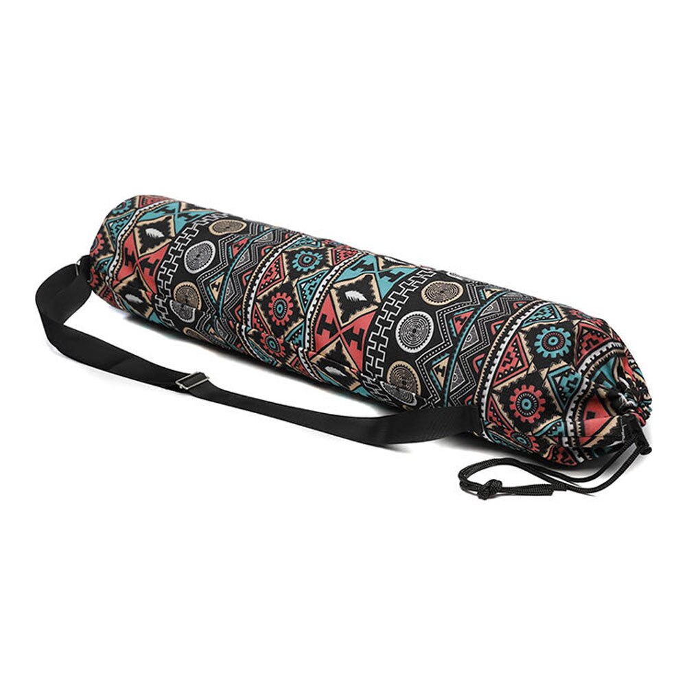 Yogamattentasche mit toploader, innentasche, floralem print, verstellbarem schultergurt und reflektierenden details