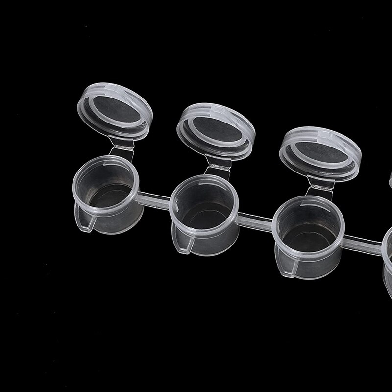 120 Strip 720 Pots 3Ml Empty Paint Strips,Paint Container Strips Cup Pots Clear Plastic Storage Containers For Classroom