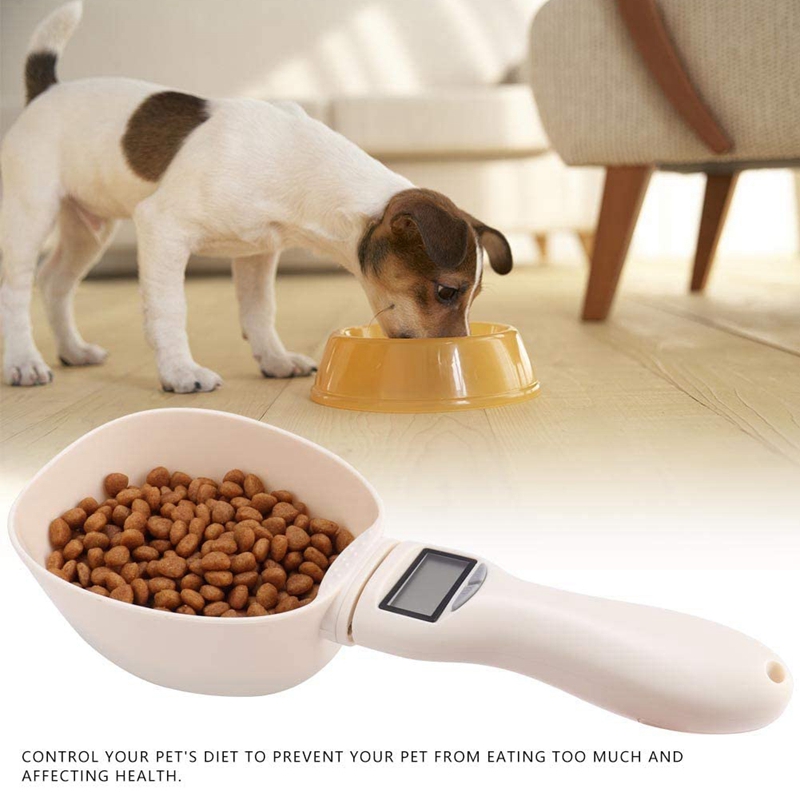 Pet Food Measuring Scoop Dog Food Measuring Cup,Digital Scale Spoon Detachable Cup Feeding Bowls For Measuring Pets Food