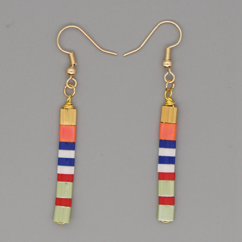 Go2boho Boho kolczyki dla kobiet Rainbow Tila kolczyki z koralików biżuteria Miyuki kolczyki z koralików biżuteria czeski Pendientes prezent: TLE200010A