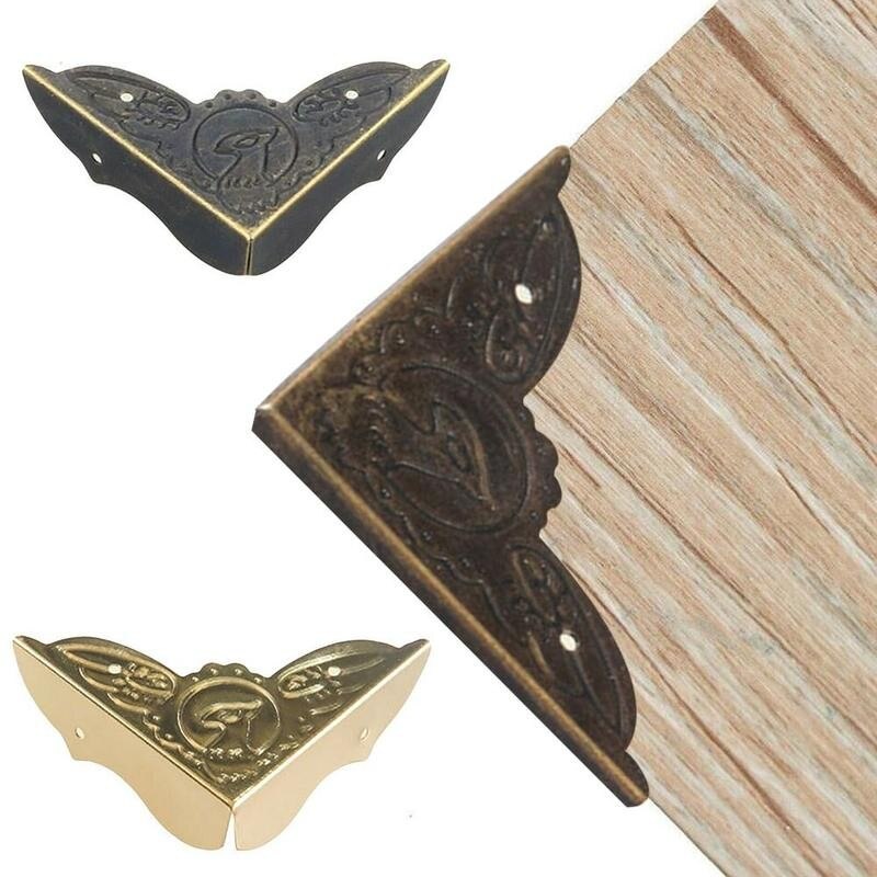 1pc Antique coin protecteur coin protecteurs Table coin boîtes bijoux Antique fer quatre coins bureaux protecteur enveloppe K7U0