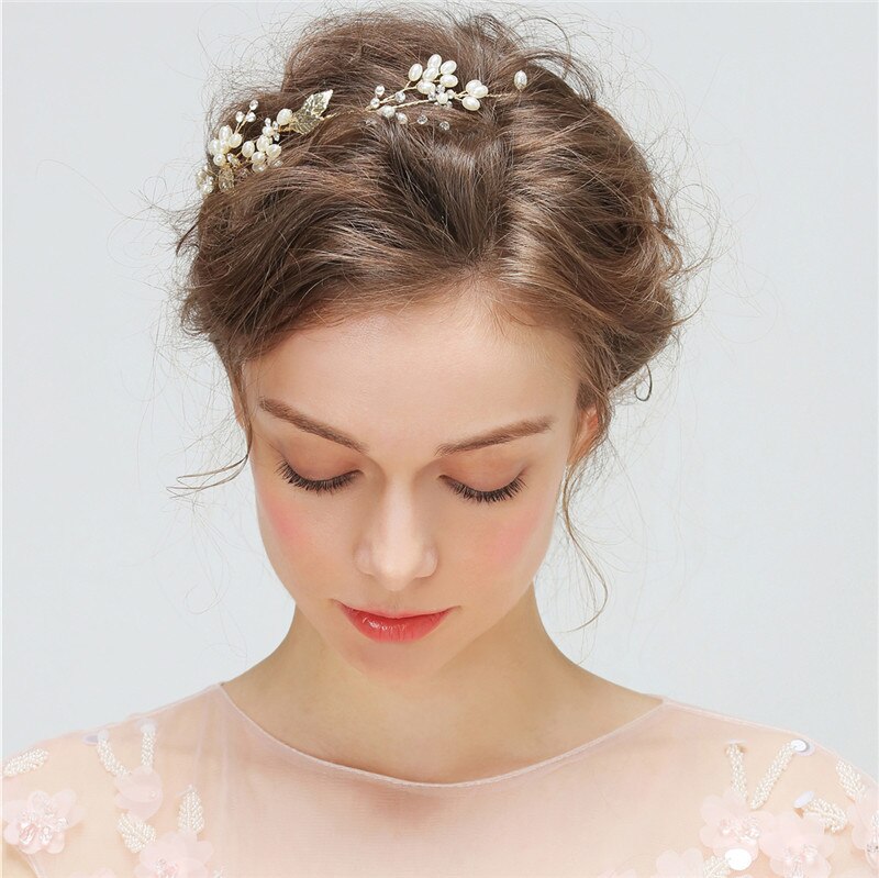 Tiara de novia dorada hermosa y diademas para mujer accesorios para el cabello de Mujer Accesorios para el cabello para la boda