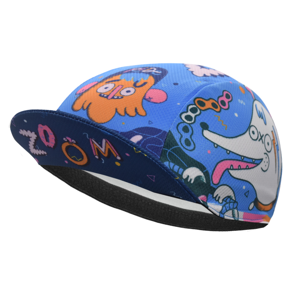 Cartoon Cat Cycling Cap Grappige Racefiets Muts Mooie Dieren Fiets Hoofddeksels Zonnescherm Ademend Mtb Mannen En Vrouwen Gorra Ciclismo: WHITE