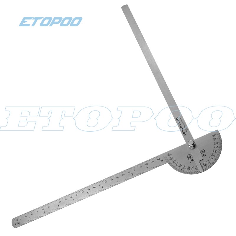 0-360 degree Protractor bevel square angle ruler gauge 250mm stainless steel goniometer drawing gauges tool