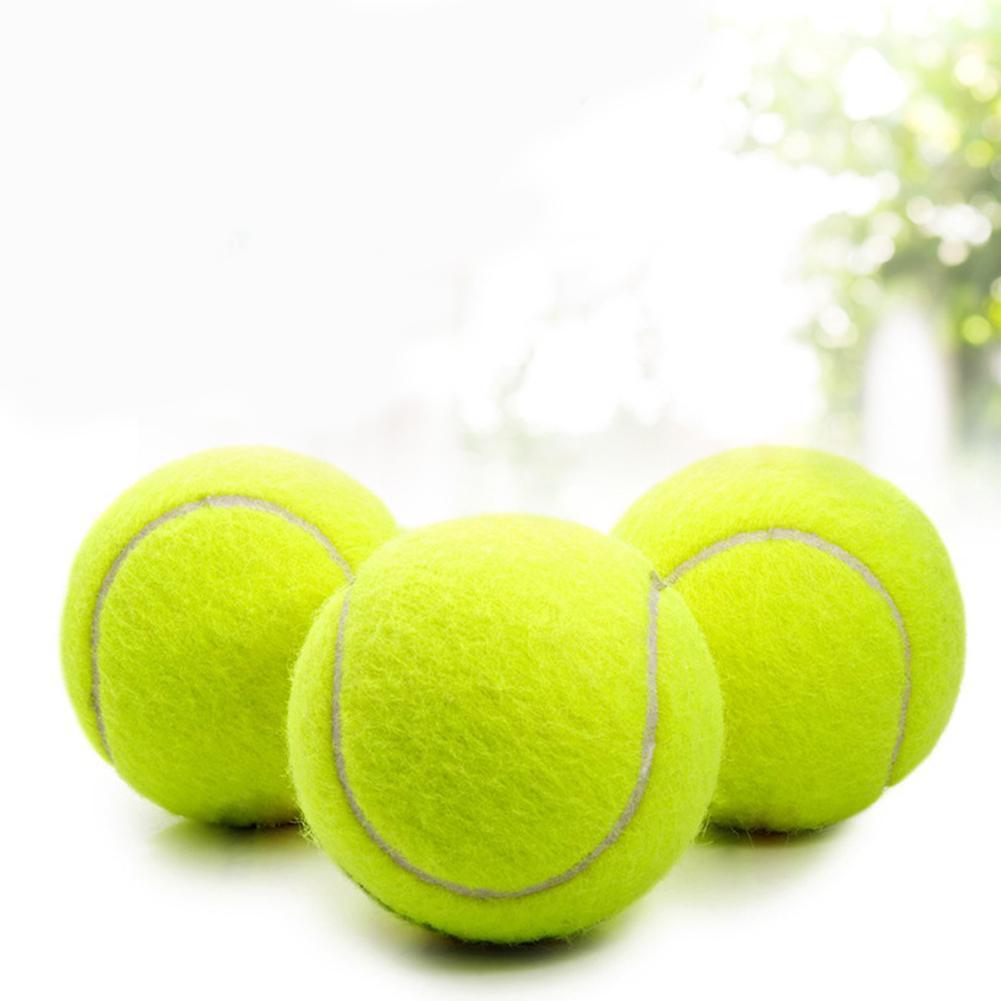 1Pcs Durable Tennis Ball Rubber Tennis Practice Ball For Competition Training Exercises Elastic Fiber Rubber Outdoor Tennis Ball