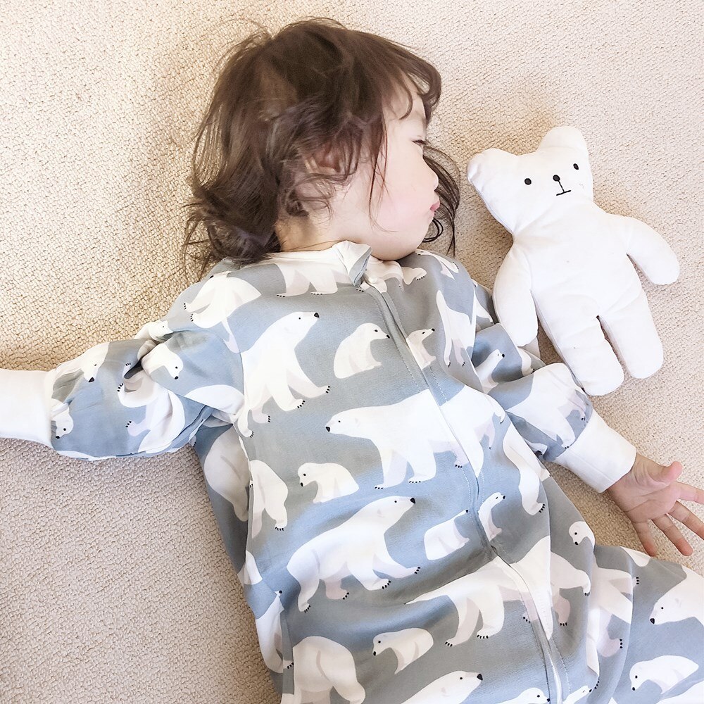 4 Layer Slaapzak Kids Eeved Bamboe Katoen Split-Been Slaapzak Voor Zuigelingen Peuters Wearable Deken Envelop Meisjes jongens