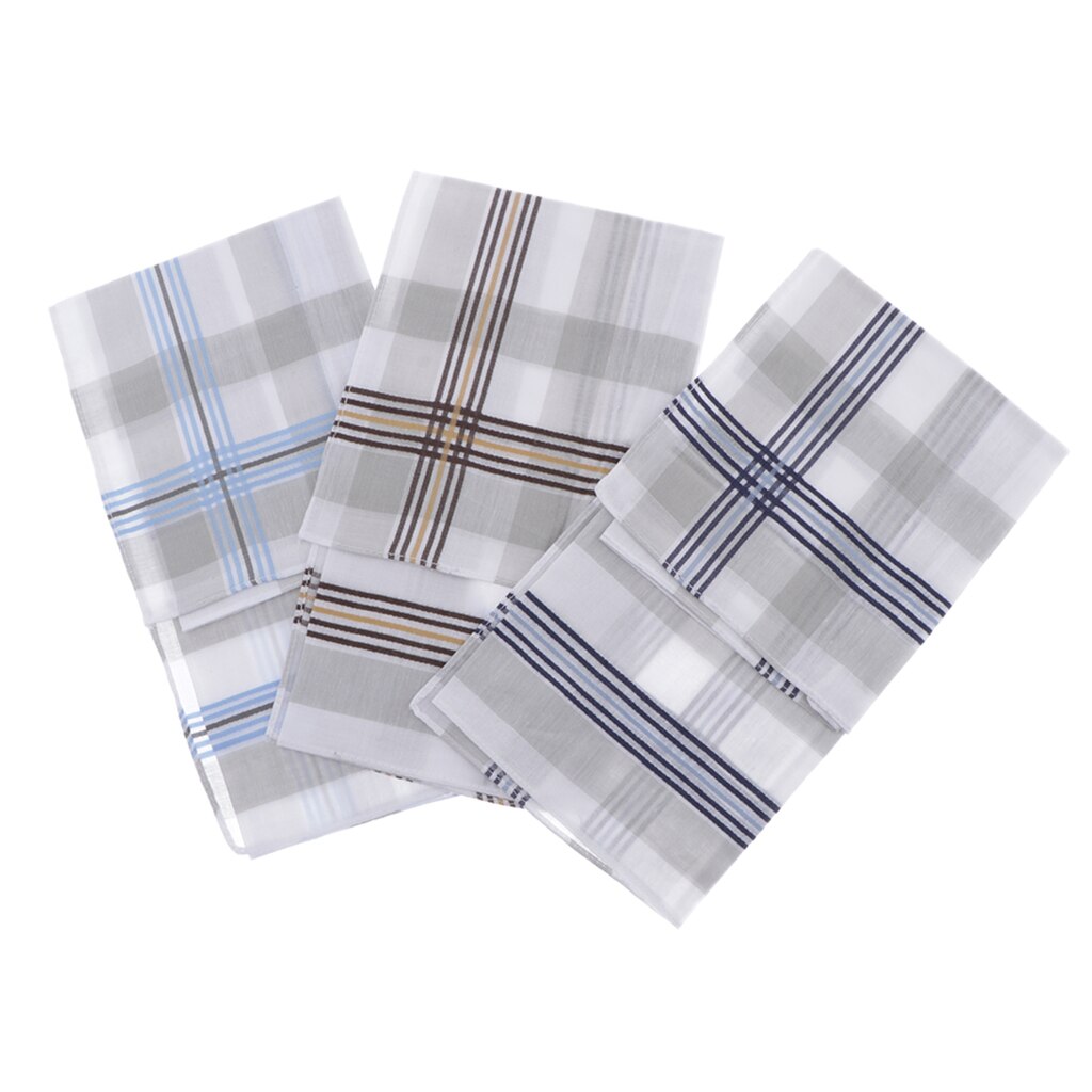 KIRZAX 6 Stück Stofftaschentücher - 40x40cm Karo Muster