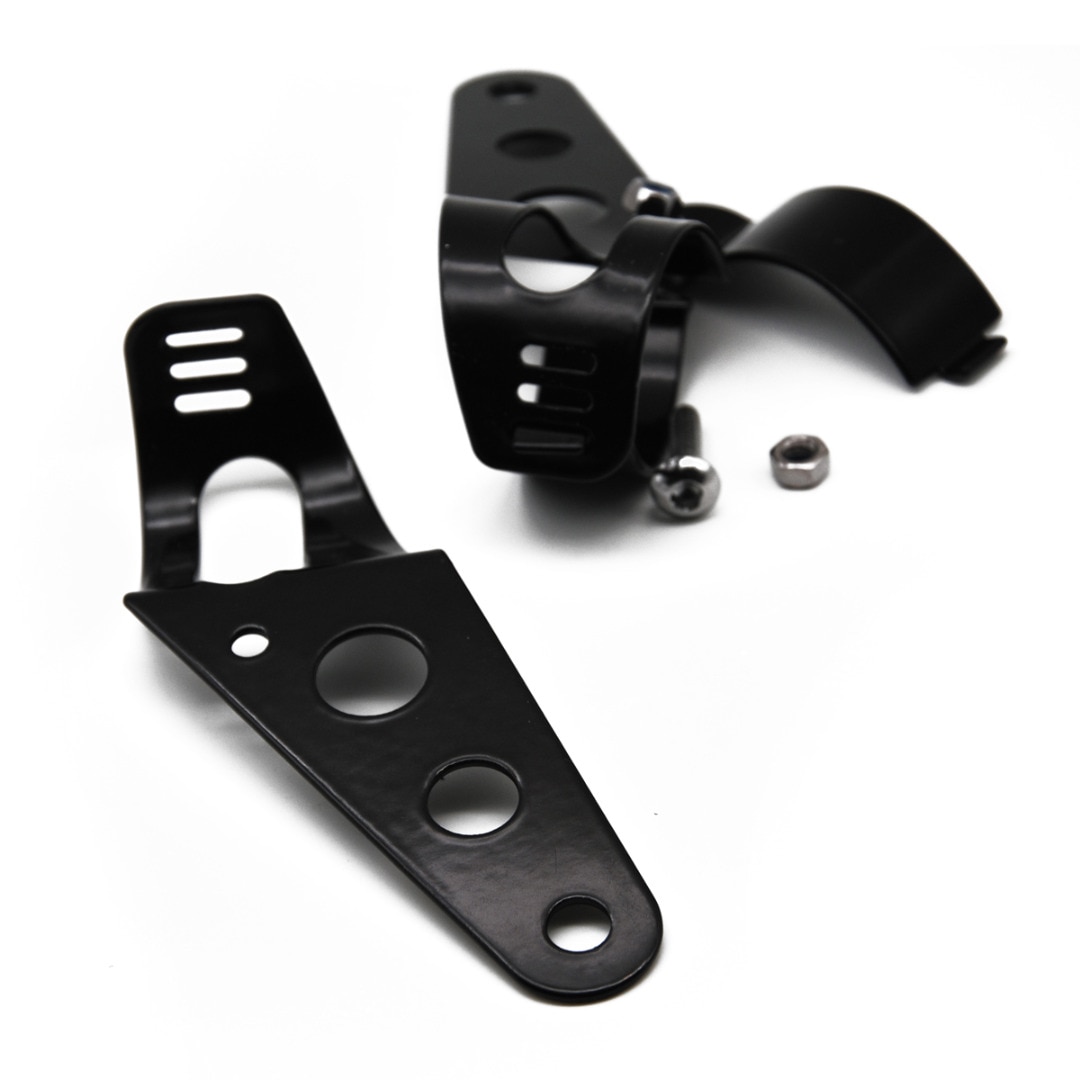 Mayitr 1 par 33mm-45mm soporte de montaje de faros delanteros de motocicleta horquilla orejas ajustador soporte de montaje abrazadera soporte de cortador para Retro Cafe Racer