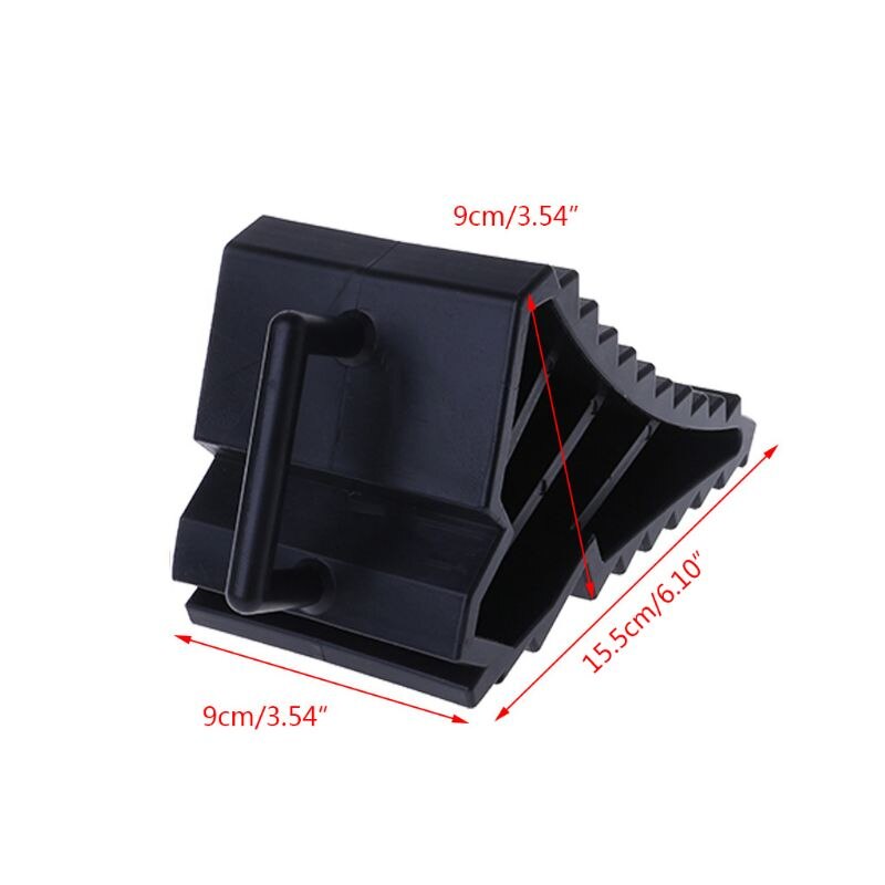 2 Pcs Antislip Vehicle Car Wheel Tire Chock Stop Block Black