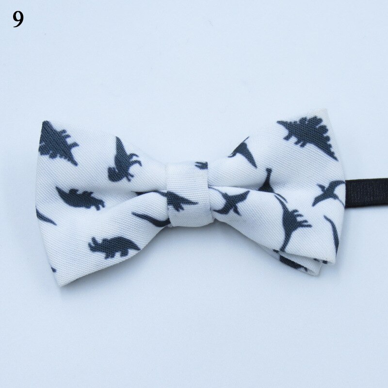 Børn dreng klassisk butterfly snøre sommerfugl dinosaur bowtie lille dinosaur print bryllupsfest kid slips: 9