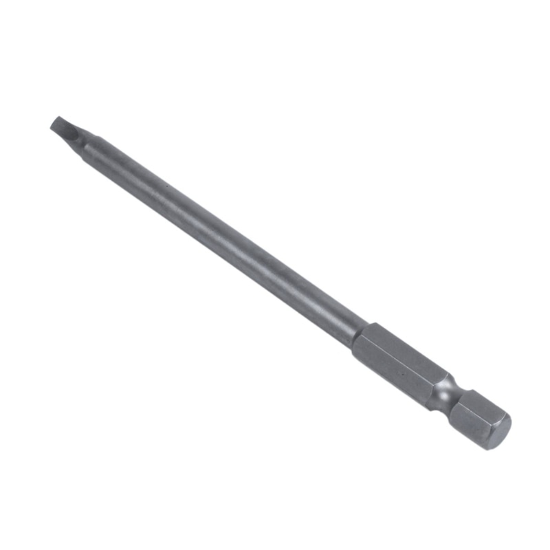 1/4 inch Hex Shank 6mm Dia Shaft 100mm Long Square Screwdriver Bit Gray: Default Title