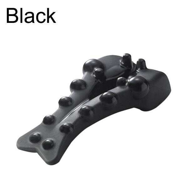 PurenLatex Japan Neck Retractor Orthopedic Pillow Gravity Stretch Cervical Vertebra Acupoint Massage Traction Pillow: Black