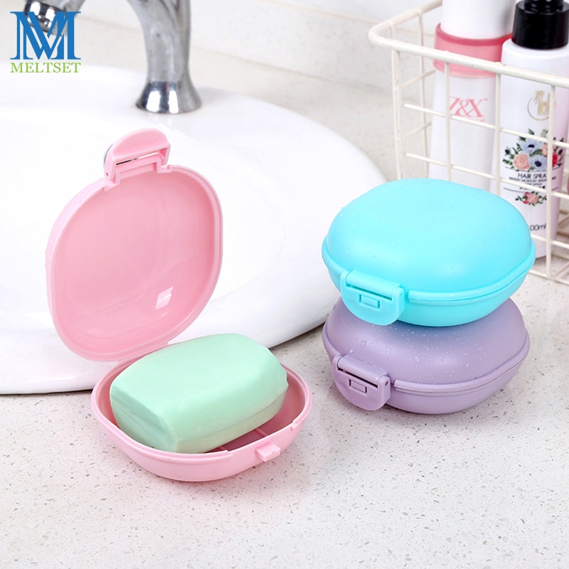 Nowy przenośny okrągłe pudełko na mydło przyjazne dla środowiska PP wodoodporna zamknięte pudełko na mydło narzędzia łazienkowe mydelniczka pojemnik