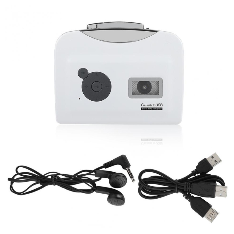 Cassette Tape Player to MP3 Converter 128Kbps Bit Rate Plug &amp; Play Converter