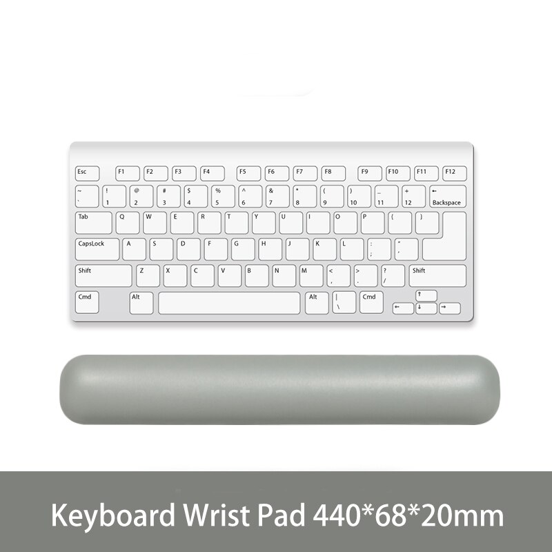 Memory Foam Toetsenbord Muis Polssteun Hand Ondersteuning Set Ergonomische Mousepad Kussen Mat Voor Office Laptop Computer Typen Gaming: Large K-wrist gray