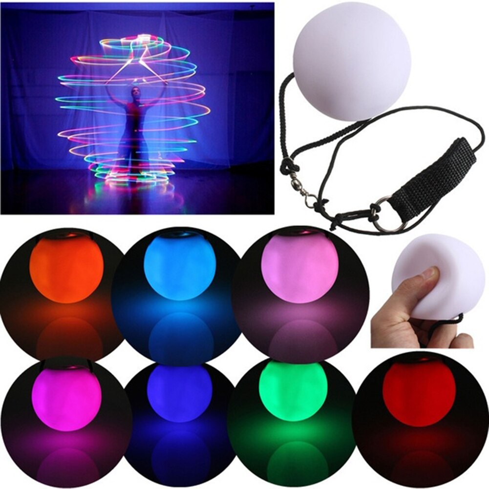 Multi-Coloured Belly Dance LED Ball Glow Luminescent Hand Prop Party Light Swirling Lamp Juggling Fitness Thrown Balls Supplier