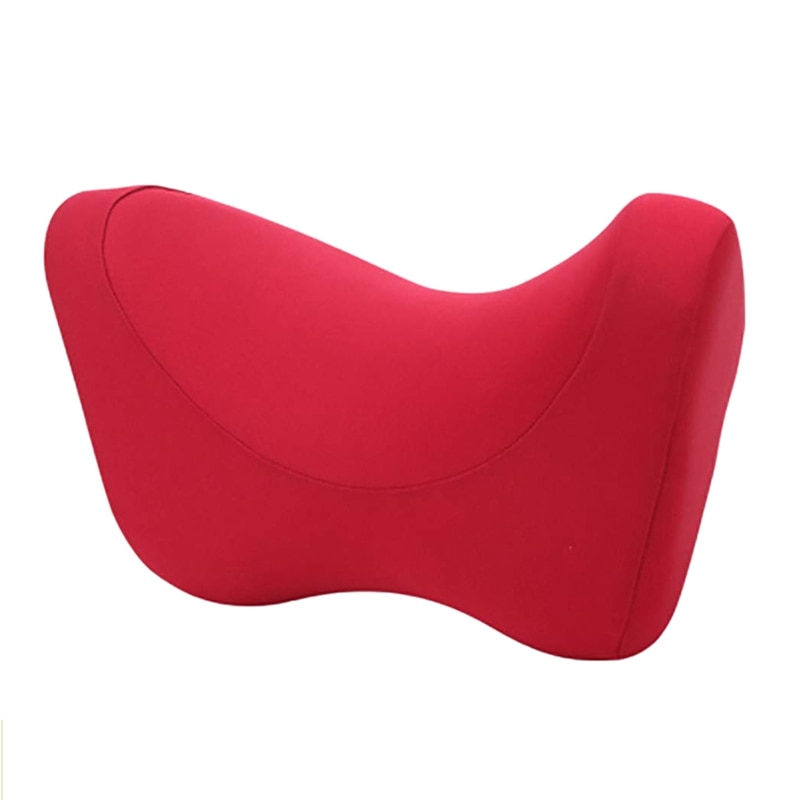 Car Headrest Neck Pillow Lumbar Pillow Seat Cervical Spine Car Car Pillow Sleeping Rest Memory Cotton: Red