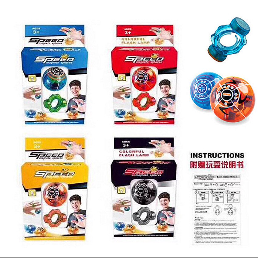 Magnetic Fidget Gags Toy Magnetic Flashing Glowing Ball Stress Reducer Spinner Toys Magic Speed Induction Magneto Spheres