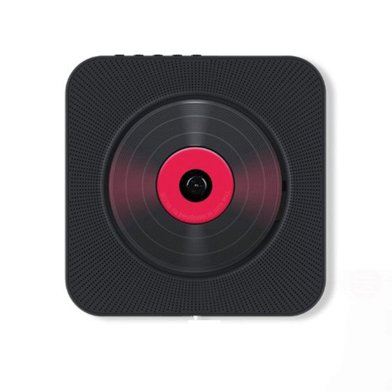 JABS Wall-Mounted Bluetooth CD Player with Display Portable USB Music Player DVD Player with Built-in Speaker Black: Default Title