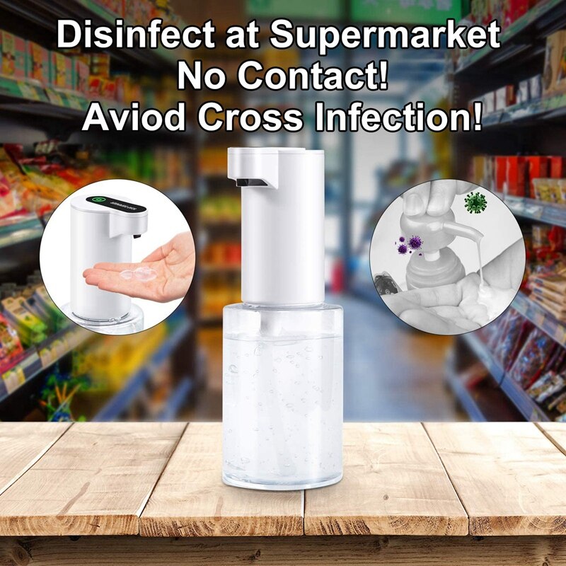 Automatische Alcohol Dispenser Touchless Spuitmachine Sensor Druk Zeepdispenser 350Ml Zeepdispenser Geschikt Voor Thuis