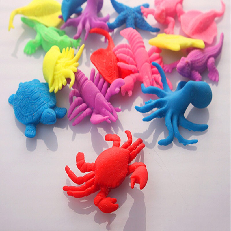 10 pcs/lot océan Animal croissant jouet Marine biologie jouets mer animaux jouet trempage gonflement dans l'eau pour enfants