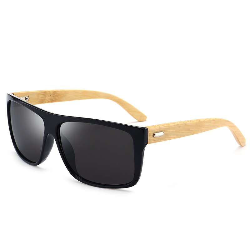 Jsooyan Wooden Frame Sunglasses Men Women Driving Eyewear Vintage UV400 Sun Glasses Shades lunette oculo: C1