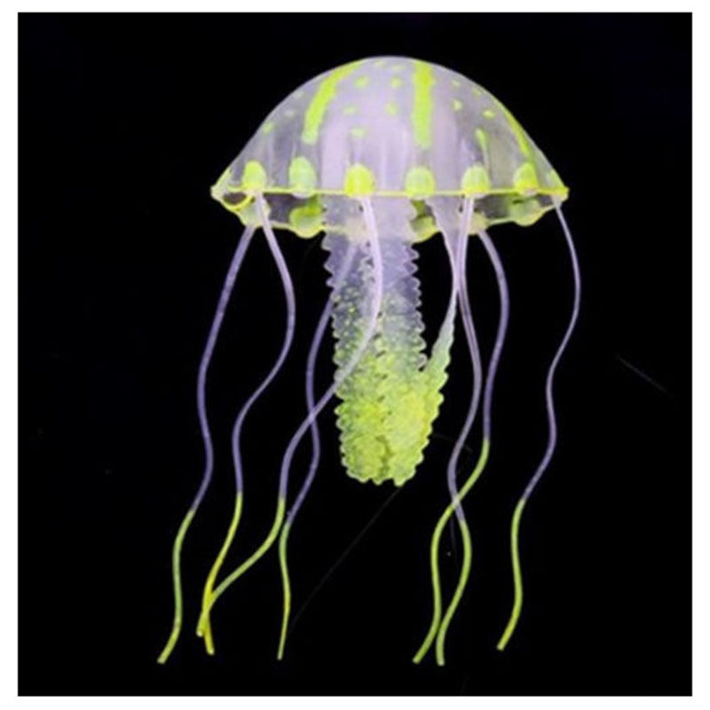 glühend-effekt Künstliche Quallen Aquarium Aquarium Dekoration Mini U-Boot Ornament Unterwasser Haustier Dekor: Gelb