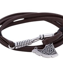 Stücke Wikinger Rune Nordischen Celtics Hammer Armbinde Leder wickeln Armbinde Armreif Für Männer handgefertigt Punk Amulett Talisman Schmuck