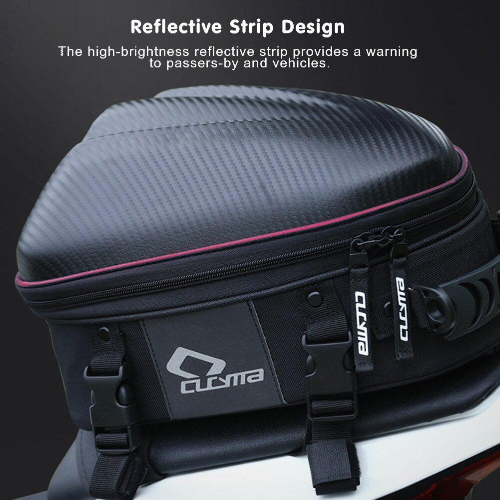 Motorcycle Backseat Saddle Bag Hard Shell Rear Seat motorcycle Tank bags Waterproof Multifunctional Tank Storage Backpack