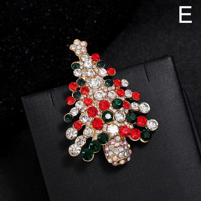 Mode Kerst Broches Kerstman Hoed Handschoenen Bells Sokken Snowfake Strass Pak Metalen Pins Badges Broche Jaar: E