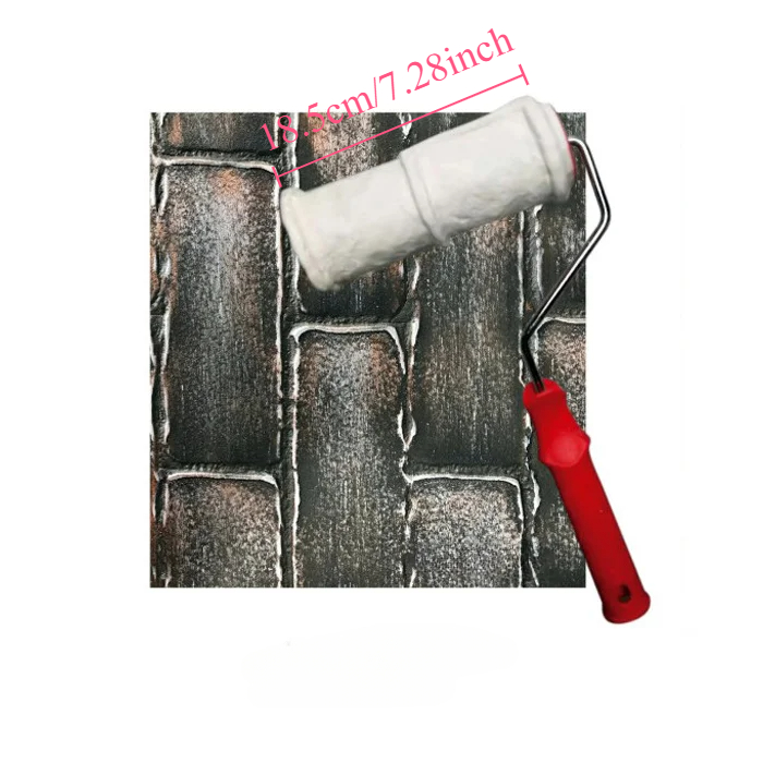 Strumento di verniciatura a rullo di vernice per timbro di protezione in gomma da parete rullo di vernice in rilievo con ruota in ceramica con vernice strutturata in poliuretano: Grigio Purpel
