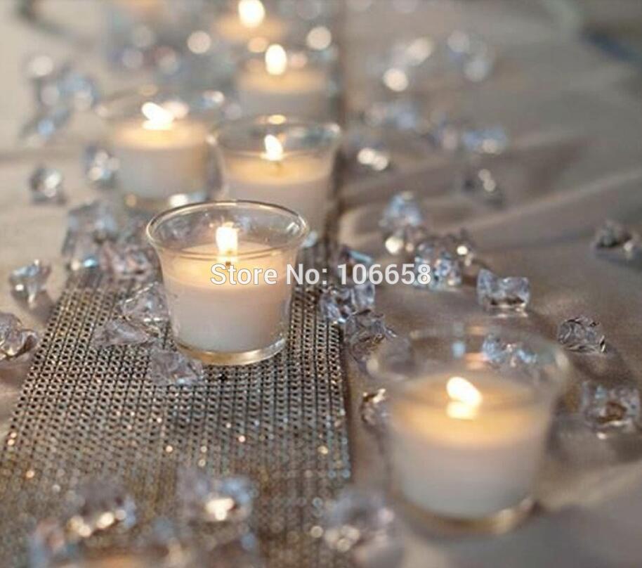 1000 stuks 4.5mm/6mm/8mm/10mm Bruiloft Middelpunt Partij Decoratie Diamond Confetti Tafel scatters Acryl Kristallen Zilver