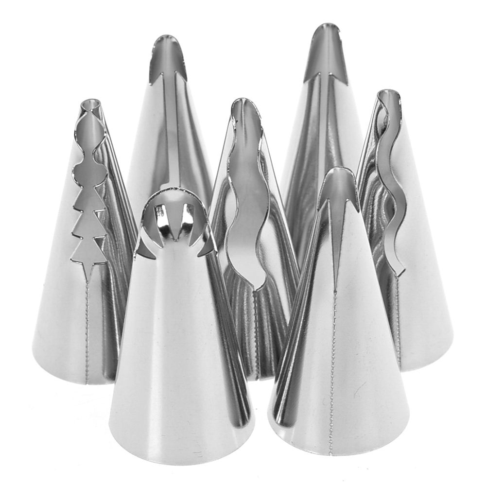 7 Stks/set Bruiloft Russische Nozzles Pastry Bladerdeeg Rok Icing Piping Nozzles Pastry Decorating Tips Cake Cupcake Decorateur Tool